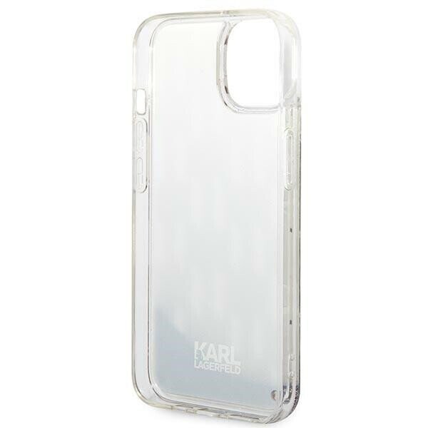 Karl Lagerfeld KLHCP14SLMNMS iPhone 14 6,1" hardcase srebrny|silver Liquid Glitter Monogram (Attēls 7)