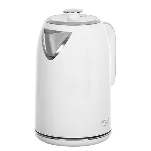 Adler Kettle AD 1341 Electric, 2200 W, 1.7 L, Stainless steel, 360° rotational base, White (Attēls 2)