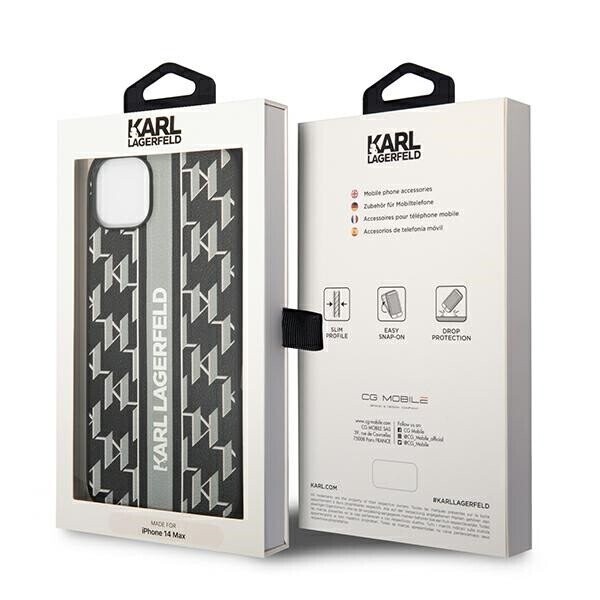 Karl Lagerfeld KLHCP14SPGKLSKG iPhone 14 6,1" hardcase szary|grey Monogram Stripe (Фото 8)