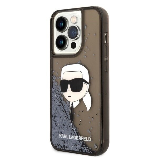 Karl Lagerfeld KLHCP14XLNKHCK iPhone 14 Pro Max 6,7" czarny|black hardcase Glitter Karl Head (Attēls 2)
