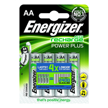 Energizer AA/HR6, 2000 mAh, Rechargeable Accu Power Plus Ni-MH, 4 pc(s) (Attēls 1)
