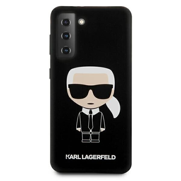 Karl Lagerfeld KLHCS21MSLFKBK S21+ G996 hardcase czarny|black Silicone Iconic (Attēls 3)