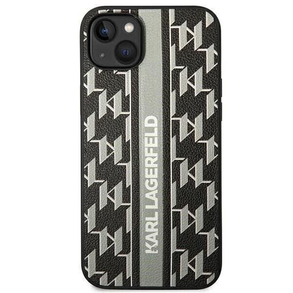 Karl Lagerfeld KLHCP14SPGKLSKG iPhone 14 6,1" hardcase szary|grey Monogram Stripe (Attēls 3)