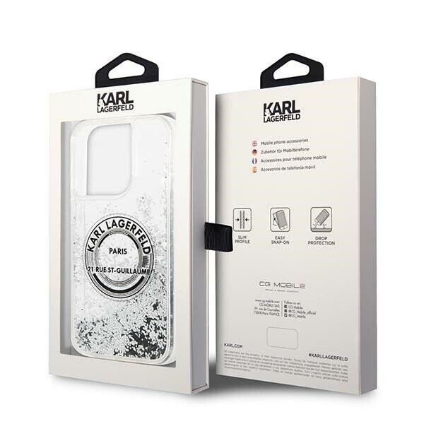 Karl Lagerfeld KLHCP14XLCRSGRS iPhone 14 Pro Max 6,7" srebrny|silver hardcase Liquid Glitter RSG (Attēls 8)