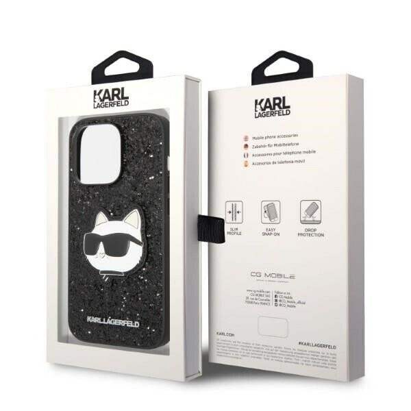Karl Lagerfeld KLHCP14XG2CPK iPhone 14 Pro Max 6,7" czarny|black hardcase Glitter Choupette Patch (Фото 8)