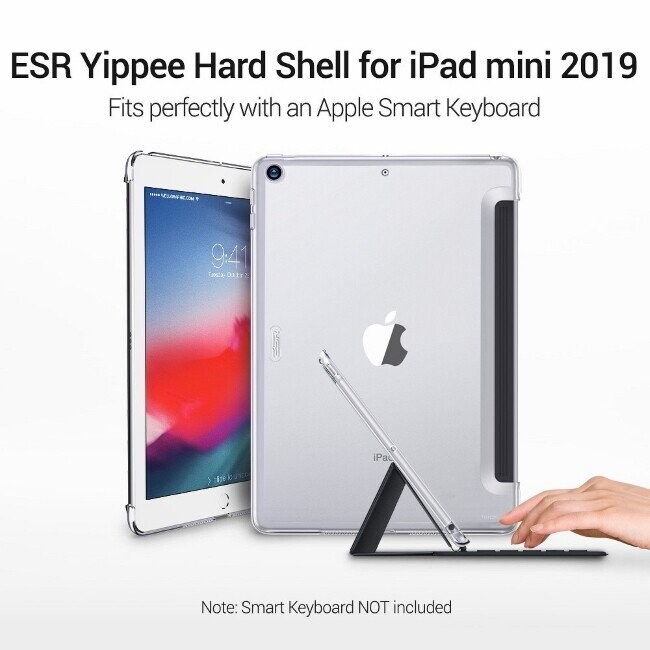 ESR Yippee Hard Shell Aizmugures Maks-apvalks priekš Apple iPad mini 7.9" (2019) savietojams ar magnētisko vāciiņu Caurspīdīgs (Attēls 3)