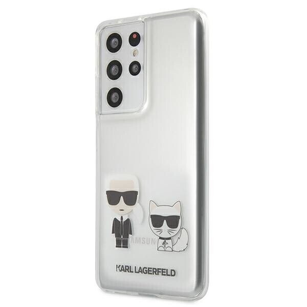 Karl Lagerfeld KLHCS21LCKTR S21 Ultra G998 hardcase Transparent Karl & Choupette (Attēls 2)