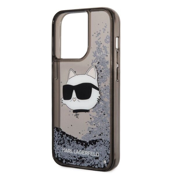 Karl Lagerfeld KLHCP14XLNCHCK iPhone 14 Pro Max 6,7" czarny|black hardcase Glitter Choupette Head (Attēls 6)