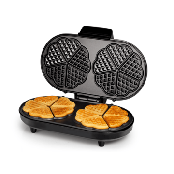 Waffle maker Tristar WF-2120 Black/Stainless steel, 1200 W, Heart shape, Number of waffles 10 (Attēls 3)