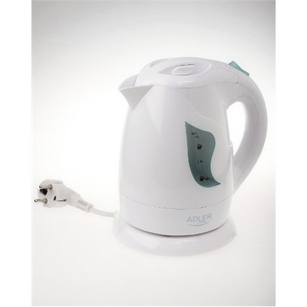 Adler AD 08 Standard kettle, Plastic, White, 850 W, 1 L, 360° rotational base (Attēls 3)