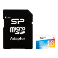 Silicon Power Elite UHS-1 Colorful 16 GB, MicroSDHC, Flash memory class 10, SD adapter (Фото 1)