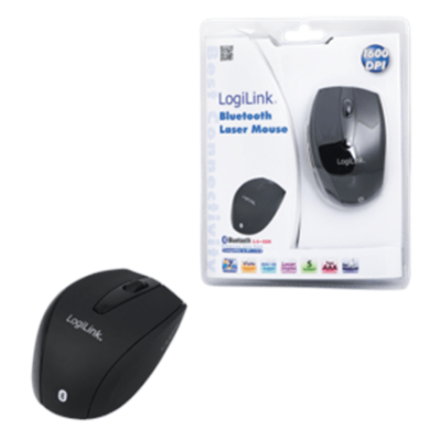 Logilink Maus Laser Bluetooth mit 5 Tasten wireless, Black, Bluetooth Laser Mouse; (Фото 2)
