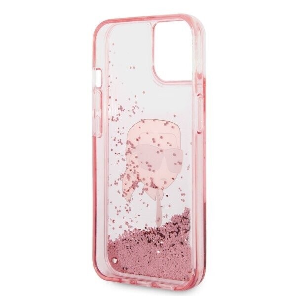 Karl Lagerfeld KLHCP14SLNKHCP iPhone 14 6,1" różowy|pink hardcase Glitter Karl Head (Attēls 7)