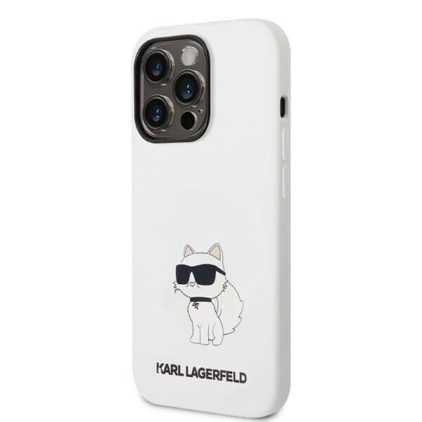 Karl Lagerfeld KLHMP14XSNCHBCH iPhone 14 Pro Max 6,7" hardcase biały|white Silicone Choupette MagSafe (Attēls 2)