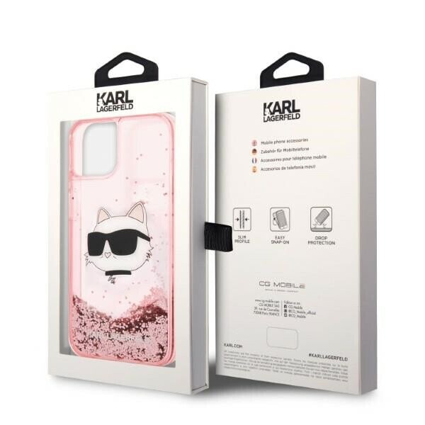 Karl Lagerfeld KLHCP14SLNCHCP iPhone 14 6,1" różowy|pink hardcase Glitter Choupette Head (Фото 8)