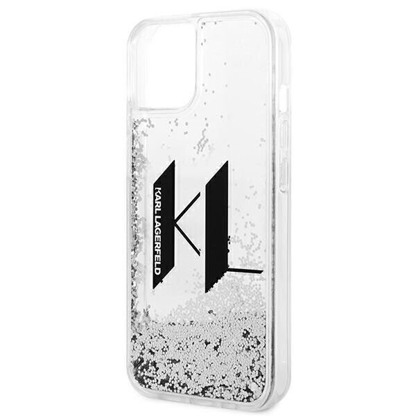 Karl Lagerfeld KLHCP14SLBKLCS iPhone 14 6,1" srebrny|silver hardcase Liquid Glitter Big KL (Attēls 6)