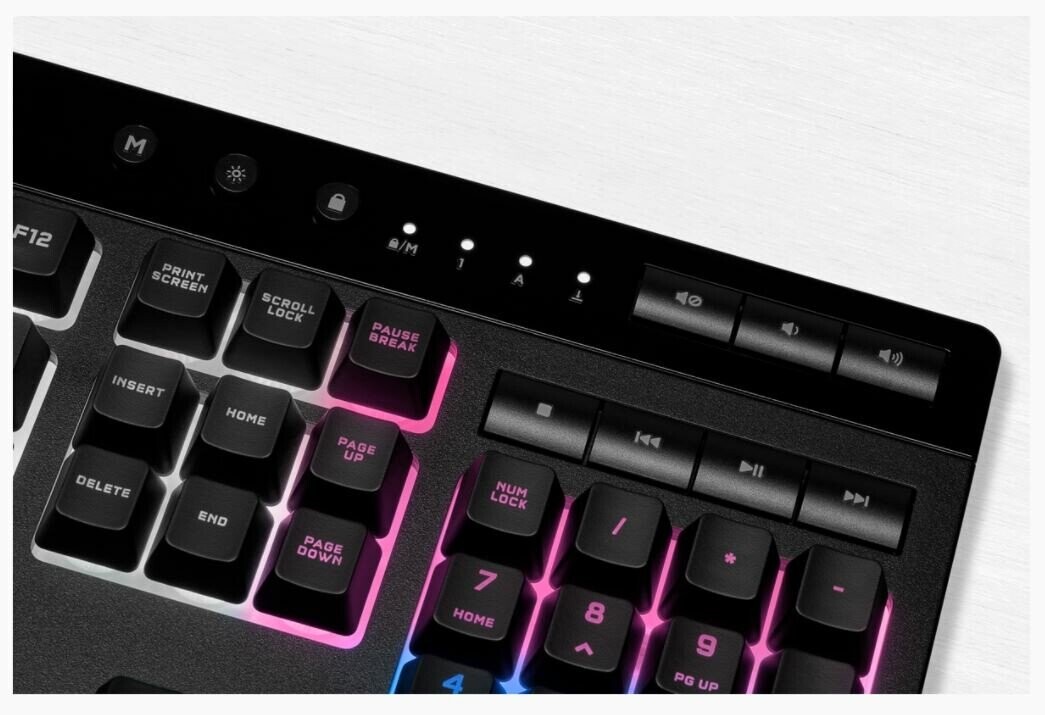 Corsair K55 RGB PRO XT Gaming Keyboard, RGB LED light, NA, Wired, Black (Фото 3)