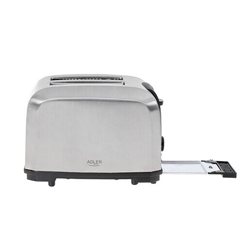 Adler Toaster AD 3222 Power 700 W, Number of slots 2, Housing material Stainless steel, Silver (Attēls 4)