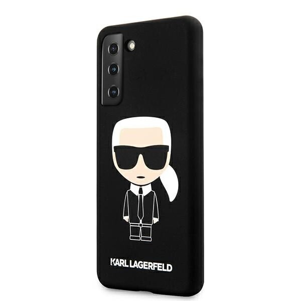 Karl Lagerfeld KLHCS21MSLFKBK S21+ G996 hardcase czarny|black Silicone Iconic (Attēls 2)