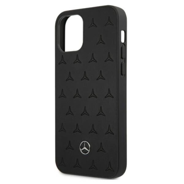 Mercedes MEHCP12LPSQBK iPhone 12 Pro Max 6,7" czarny|black hardcase Leather Stars Pattern (Фото 6)