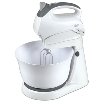 Hand Mixer Adler AD 4202 White, Hand Mixer, 300 W, Number of speeds 5, Shaft material Stainless steel (Фото 1)