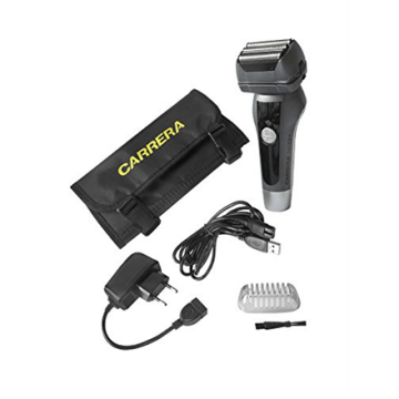 Carrera Men Shaver   521  Wet use, Rechargeable, Charging time 1,5 h, Lithium- ion, Battery life 1 h, Battery powered or powerplug, Number of shaver heads/blades 4, Grey/ black (Attēls 5)