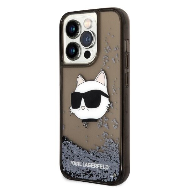 Karl Lagerfeld KLHCP14XLNCHCK iPhone 14 Pro Max 6,7" czarny|black hardcase Glitter Choupette Head (Attēls 2)