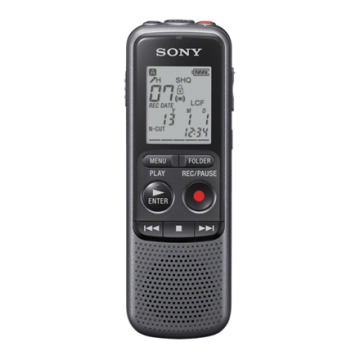 Sony ICD-PX240 Black, Grey, MP3 playback, LCD Display, MAX. RECORDING TIME MP3 8KBPS (MONAURAL)1043 Hrs 0 MinMAX. RECORDING TIME MP3 48KBPS (MONAURAL)173 Hrs 0 MinMAX. RECORDING TIME MP3 128KBPS65 Hrs 10 MinMAX. RECORDING TIME MP3 192KBPS43 Hrs 25 Mi... (Фото 4)