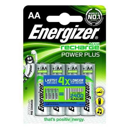 Energizer AA/HR6, 2000 mAh, Rechargeable Accu Power Plus Ni-MH, 4 pc(s) (Фото 1)