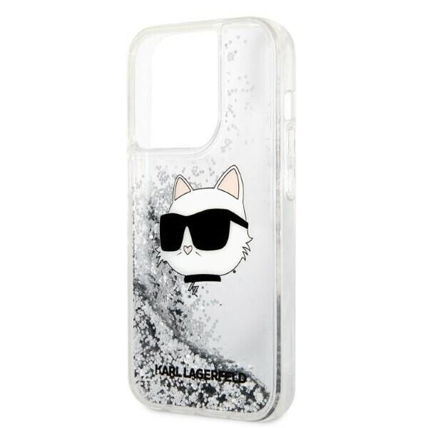 Karl Lagerfeld KLHCP14XLNCHCS iPhone 14 Pro Max 6,7" srebrny|silver hardcase Glitter Choupette Head (Фото 6)