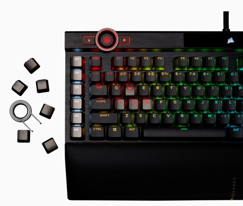 CORSAIR K100 RGB Mechanical Gaming Keyboard, OPX Switch, NA Layout, Wired, Black (Фото 10)