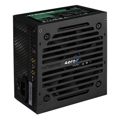 Aerocool VX PLUS 600 power supply unit 600 W 20+4 pin ATX ATX Black (Attēls 1)