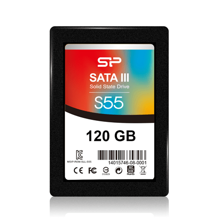 Silicon Power Slim S55 120 GB, SSD interface SATA, Write speed 420 MB/s, Read speed 550 MB/s (Attēls 1)