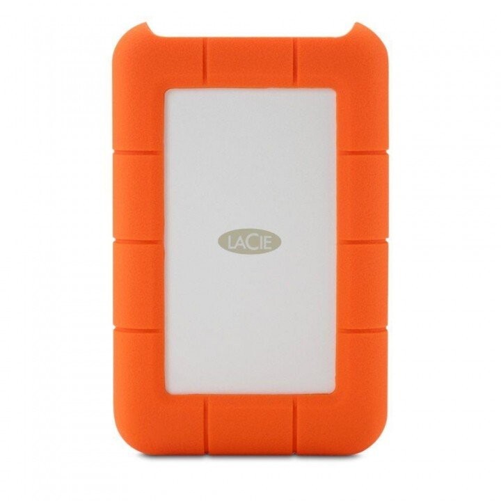 LACIE RUGGED 1TB USB-C USB3.0 Drop- crush- and rain-resistant for all-terrain use orange (Attēls 1)