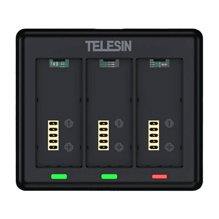 Charger for 3 batteries for GoPro HERO 13 Telesin (S0-BCG-12-TGP) (Фото 1)