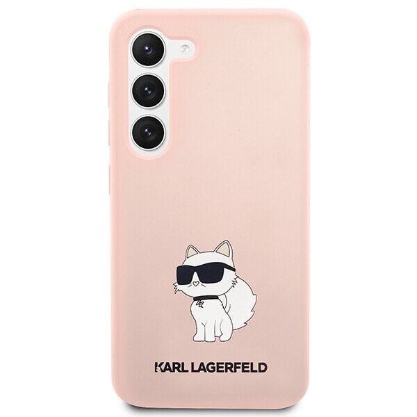 Karl Lagerfeld KLHCS23SSNCHBCP S23 S911 hardcase różowy|pink Silicone Choupette (Attēls 3)