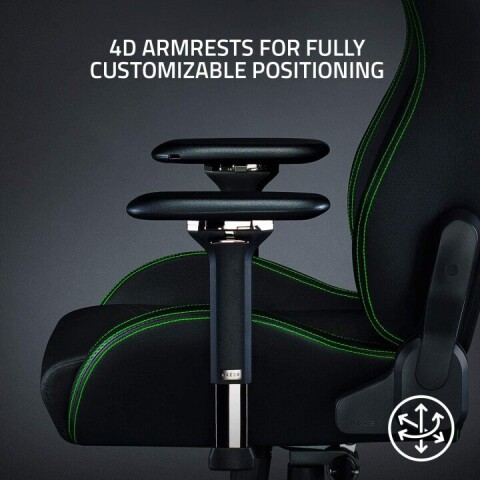 Razer Iskur Gaming Chair with Lumbar Support, Black/Green (Attēls 1)