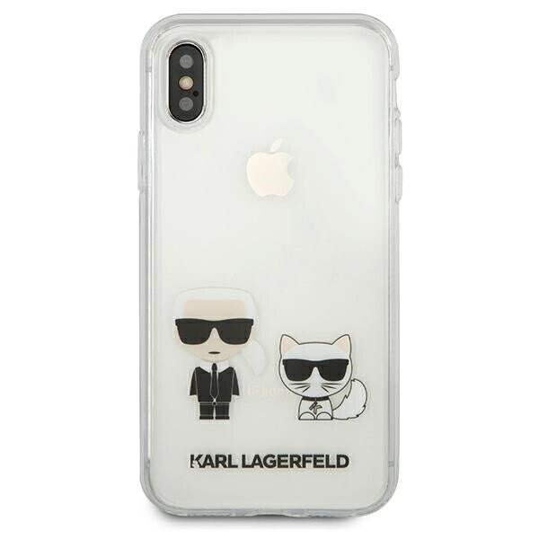 Karl Lagerfeld KLHCPXCKTR iPhone X|Xs hardcase Transparent Karl & Choupette (Attēls 3)