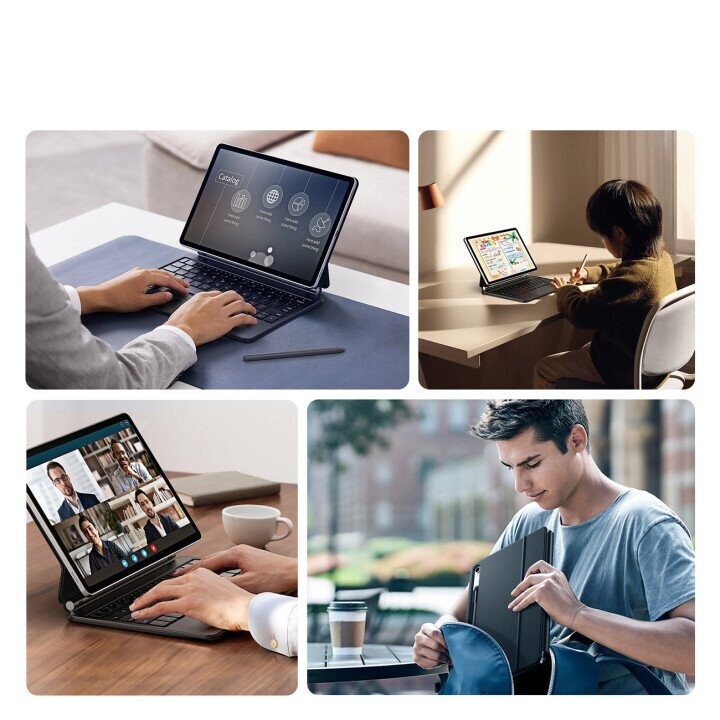Dux Ducis Keyboard (MK Series) Case with Bluetooth Keyboard for Samsung Galaxy Tab S9 | S8 | S7 - Black (Фото 6)