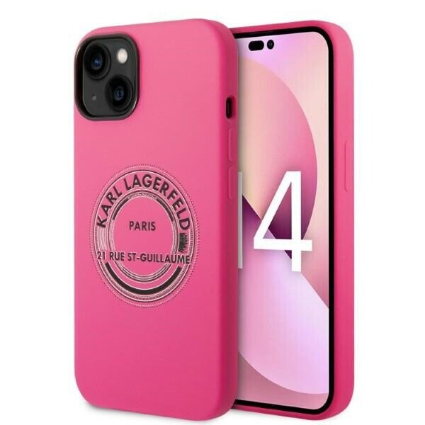Karl Lagerfeld KLHCP14SSRSGRCF iPhone 14 6,1" hardcase różowy|pink Silicone RSG (Attēls 1)