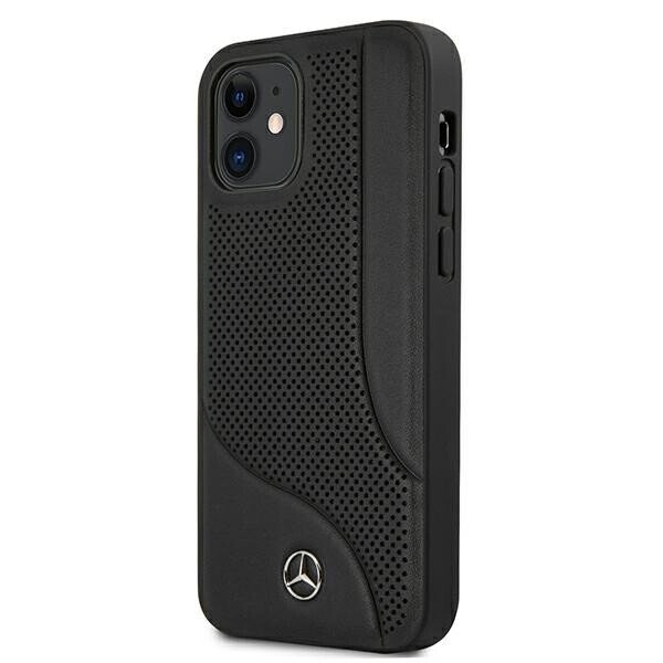 Mercedes MEHCP12SCDOBK iPhone 12 mini 5,4" czarny|black hardcase Leather Perforated Area (Attēls 2)