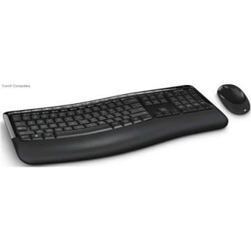 Microsoft Comfort Keyboard 5050 PP4-00019 Keyboard and mouse, Wireless, Keyboard layout EN, Mouse included, English, 829 g, USB, Black, No, Numeric keypad, Bluetooth, Wireless connection (Фото 1)