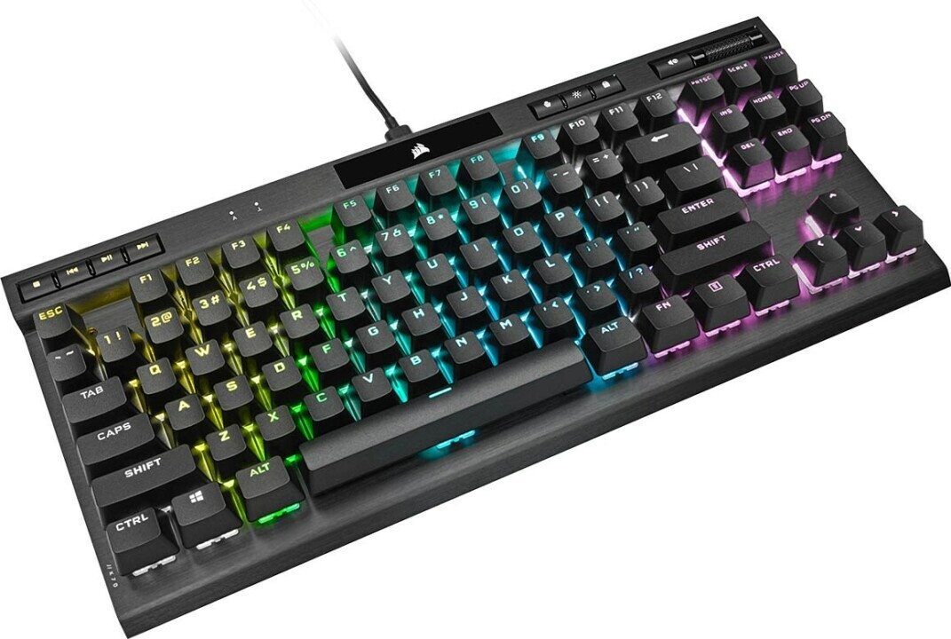 Corsair K70 RGB TKL  Mechanical Gaming keyboard, RGB LED light, NA, Wired, Black (Attēls 2)