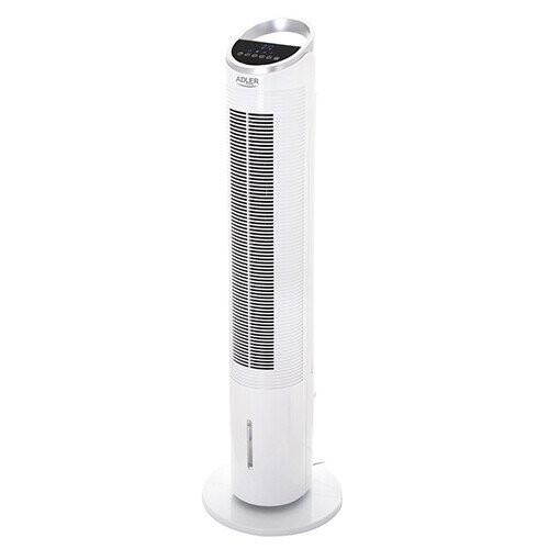 Adler AD 7855	 Tower Air Cooler, Number of speeds 3, 60 W, Oscillation, Diameter 30 cm, White (Фото 2)