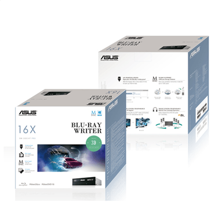 Asus BW-16D1HT Internal, Interface SATA, Blu-Ray DVD Combo, CD write speed 48 x, CD read speed 48 x, Black, Desktop (Фото 2)