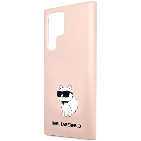 Karl Lagerfeld KLHCS23LSNCHBCP S23 Ultra S918 hardcase różowy|pink Silicone Choupette (Attēls 6)