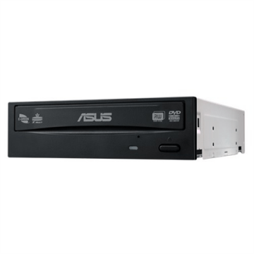 Asus DRW-24D5MT Internal, Interface SATA, DVD Super Multi DL, CD write speed 48 x, CD read speed 48 x, Black, Desktop (Attēls 1)