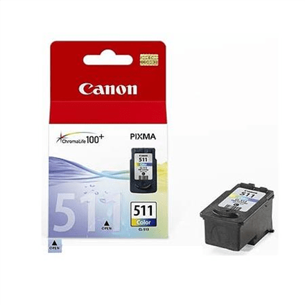 Canon CL-511 Tri-Colour Ink Cartridge, Cyan, Magenta, Yellow (Attēls 1)