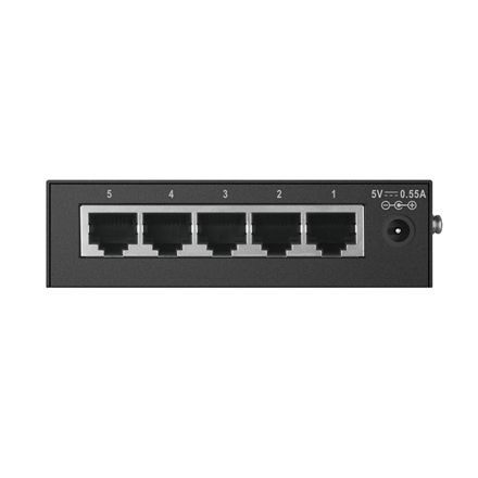 D-Link Switch DES-1005D Unmanaged, Desktop, 10/100 Mbps (RJ-45) ports quantity 5, Power supply type Single (Фото 2)