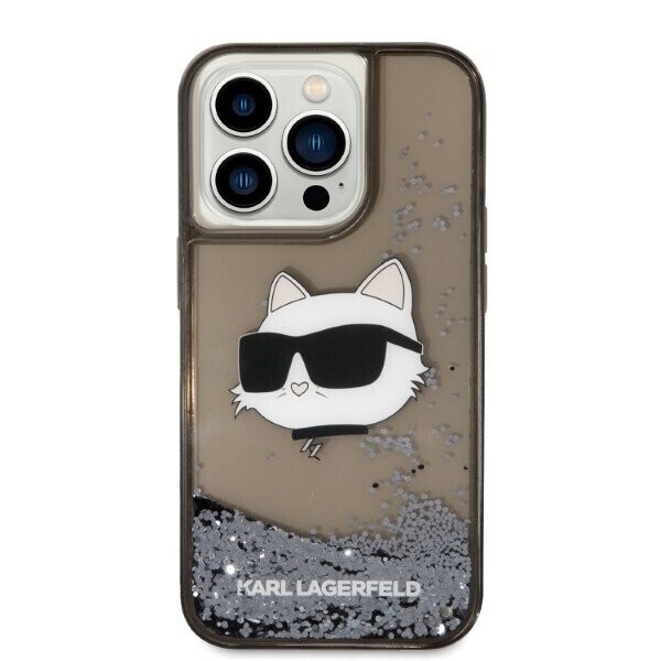 Karl Lagerfeld KLHCP14XLNCHCK iPhone 14 Pro Max 6,7" czarny|black hardcase Glitter Choupette Head (Attēls 3)